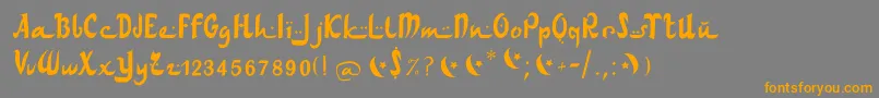 Arabdances Font – Orange Fonts on Gray Background