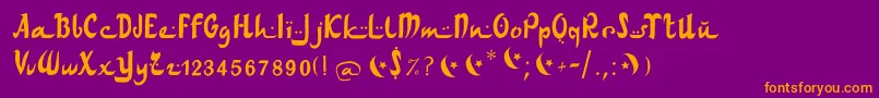 Arabdances Font – Orange Fonts on Purple Background