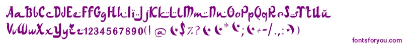 Arabdances Font – Purple Fonts on White Background