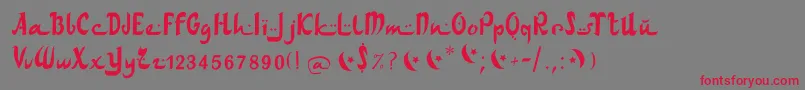 Arabdances Font – Red Fonts on Gray Background