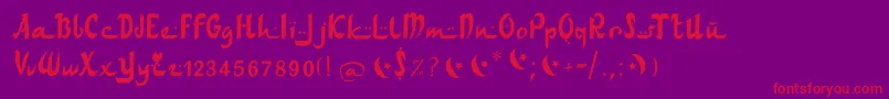 Arabdances-Schriftart – Rote Schriften auf violettem Hintergrund