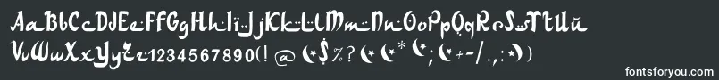 Шрифт Arabdances – белые шрифты