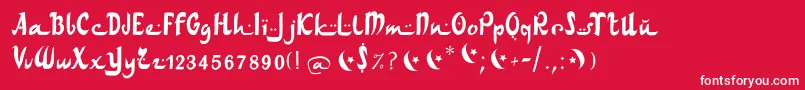 Arabdances Font – White Fonts on Red Background