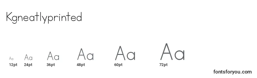 Kgneatlyprinted Font Sizes