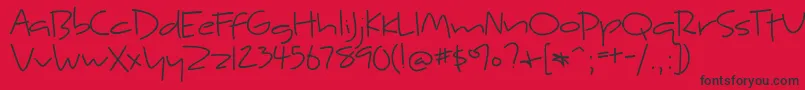 KyneMorgan Font – Black Fonts on Red Background