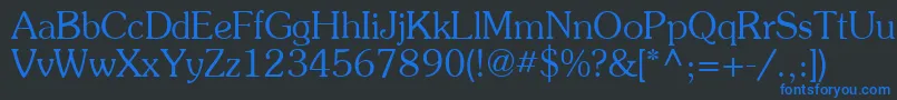Agpresr Font – Blue Fonts on Black Background