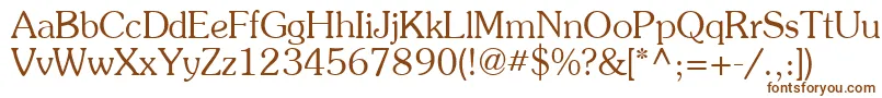Agpresr-fontti – ruskeat fontit valkoisella taustalla