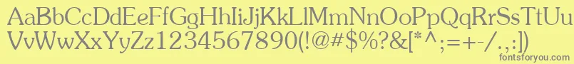 Agpresr Font – Gray Fonts on Yellow Background