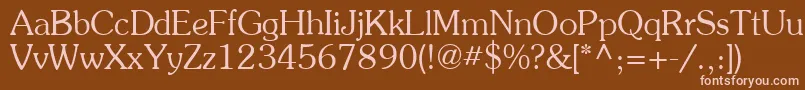 Agpresr-Schriftart – Rosa Schriften auf braunem Hintergrund