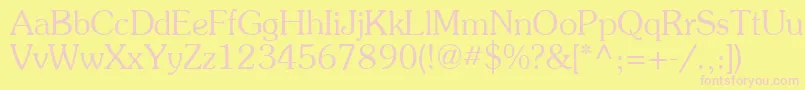 Agpresr Font – Pink Fonts on Yellow Background