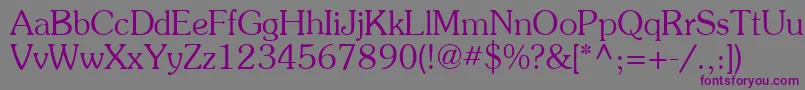 Agpresr-Schriftart – Violette Schriften auf grauem Hintergrund
