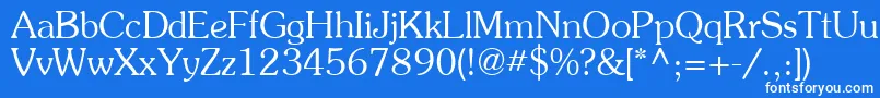 Agpresr Font – White Fonts on Blue Background