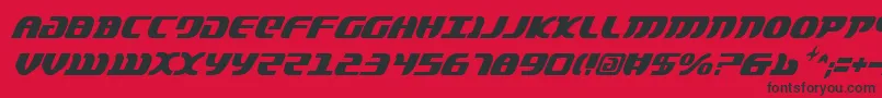 LordOfTheSithCondItalic Font – Black Fonts on Red Background