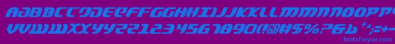 LordOfTheSithCondItalic Font – Blue Fonts on Purple Background