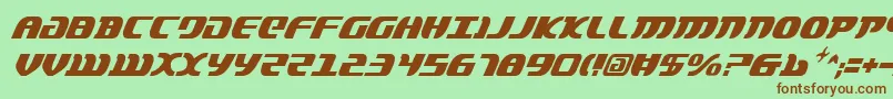 LordOfTheSithCondItalic Font – Brown Fonts on Green Background