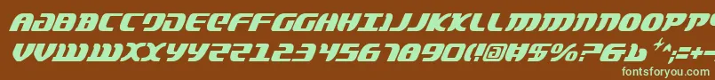 LordOfTheSithCondItalic Font – Green Fonts on Brown Background