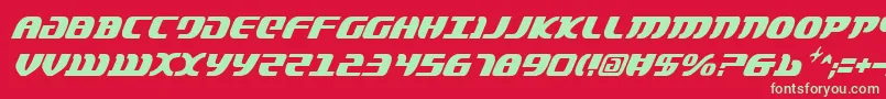 LordOfTheSithCondItalic Font – Green Fonts on Red Background