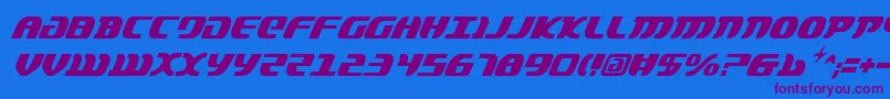 LordOfTheSithCondItalic Font – Purple Fonts on Blue Background