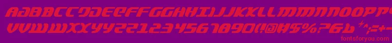 LordOfTheSithCondItalic Font – Red Fonts on Purple Background