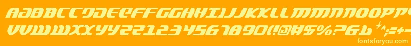 LordOfTheSithCondItalic Font – Yellow Fonts on Orange Background