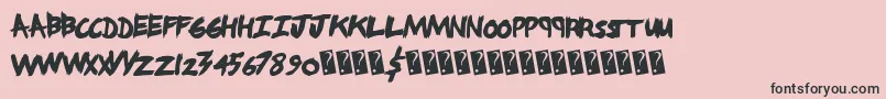 Angrynerds Font – Black Fonts on Pink Background