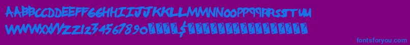 Angrynerds Font – Blue Fonts on Purple Background