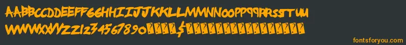 Angrynerds Font – Orange Fonts on Black Background