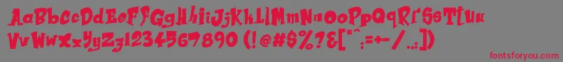 ReturnOfTheFlash Font – Red Fonts on Gray Background