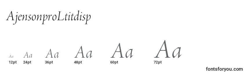 Размеры шрифта AjensonproLtitdisp