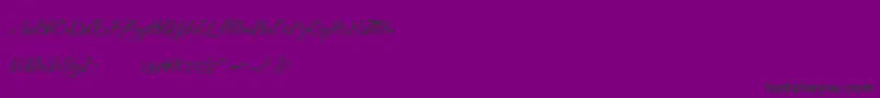 Merthy-Schriftart – Schwarze Schriften auf violettem Hintergrund