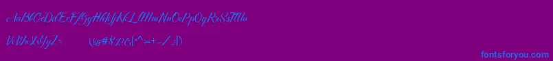 Merthy Font – Blue Fonts on Purple Background