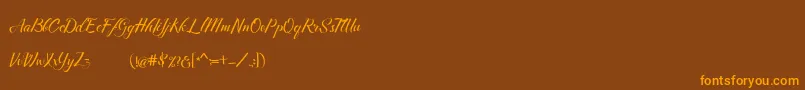 Merthy Font – Orange Fonts on Brown Background