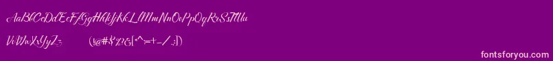Merthy Font – Pink Fonts on Purple Background