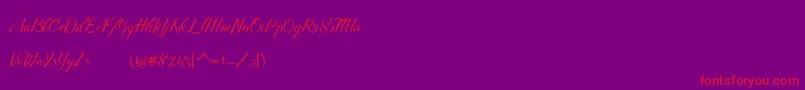 Merthy Font – Red Fonts on Purple Background