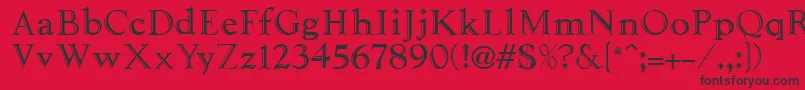 LibreRegular Font – Black Fonts on Red Background