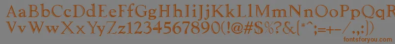 LibreRegular Font – Brown Fonts on Gray Background