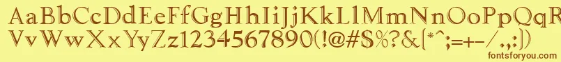 LibreRegular Font – Brown Fonts on Yellow Background