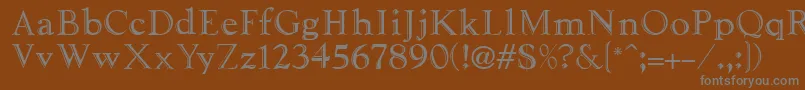 LibreRegular Font – Gray Fonts on Brown Background