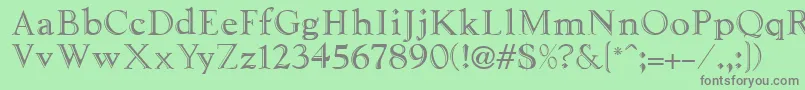 フォントLibreRegular – 緑の背景に灰色の文字