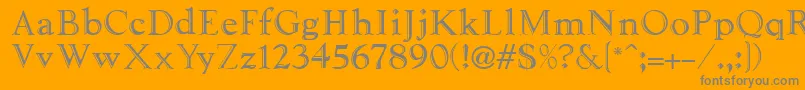 LibreRegular Font – Gray Fonts on Orange Background