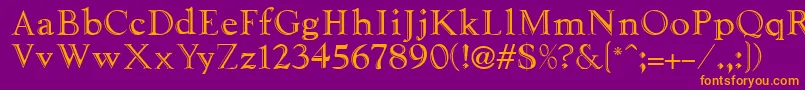 LibreRegular Font – Orange Fonts on Purple Background