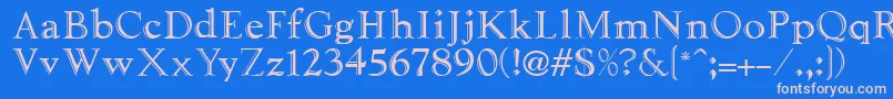 LibreRegular Font – Pink Fonts on Blue Background