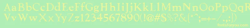 LibreRegular Font – Yellow Fonts on Green Background