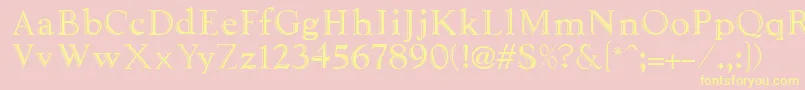 LibreRegular Font – Yellow Fonts on Pink Background