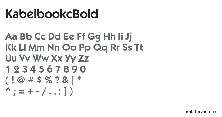 Czcionka KabelbookcBold – alfabet, cyfry, specjalne znaki