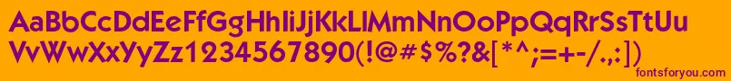 KabelbookcBold Font – Purple Fonts on Orange Background