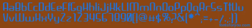 Шрифт Arbeka – синие шрифты на коричневом фоне