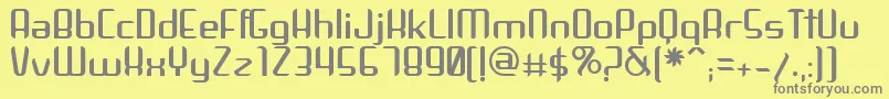 Arbeka Font – Gray Fonts on Yellow Background