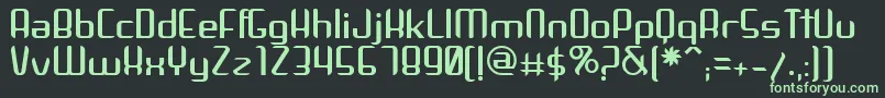 Arbeka Font – Green Fonts on Black Background