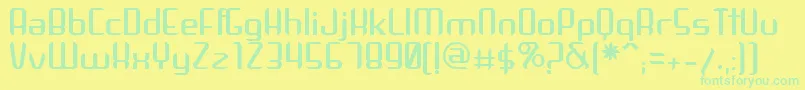 Arbeka Font – Green Fonts on Yellow Background